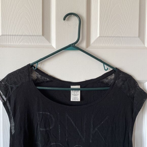 Victorias Secret Pink Top Size XS 1986 Sleeveless Lace Boat Neck Asymmetrical - Picture 5 of 9